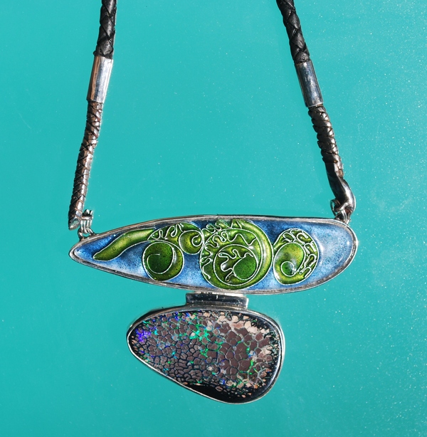 Alanna Gayko - Snake Skin Yowah Picture Opal Pendant