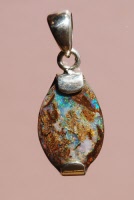 Opalised Wood Opal Stg Silver Pendant