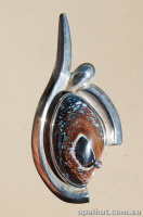 Stg Silver Yowah Opal Pendant