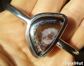 Yowah Nut Opal Stg Silver Bangle