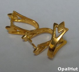 Sterling Silver Gold Plated Pinch Bail