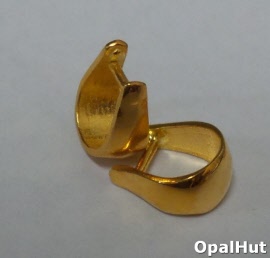 Sterling Silver Gold Plated Pinch Bail